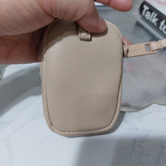 Karl Lagerfeld Quilted Coin Pouch Clip On Mini Bag Wallet Accessory Charm - Picture 3 of 7